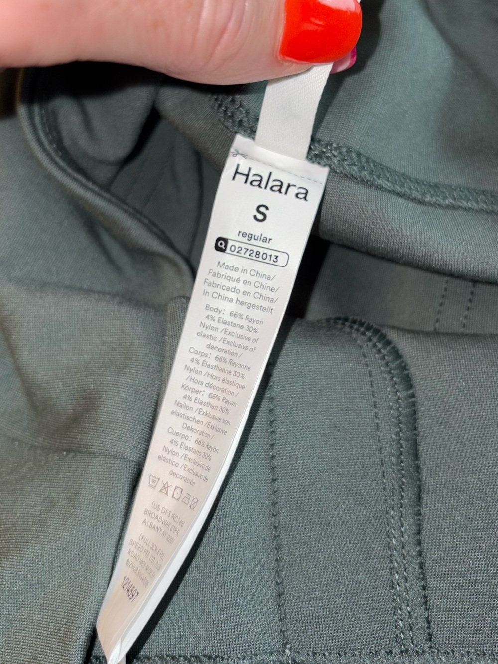 Halara Flex High Waisted Slight Flare Work Pants S Green NWT - Picture 5 of 5